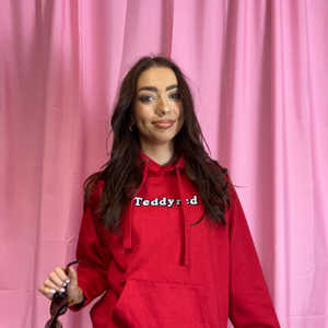 Red Icons Embroidered Hoodie