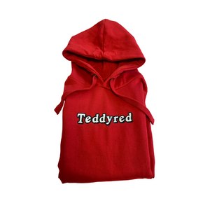 Red Icons Embroidered Hoodie