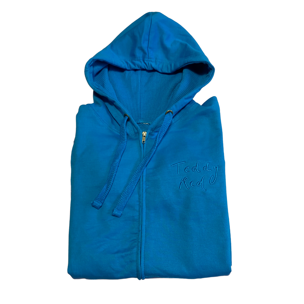 Turquoise Lightweight Zip Hoodie