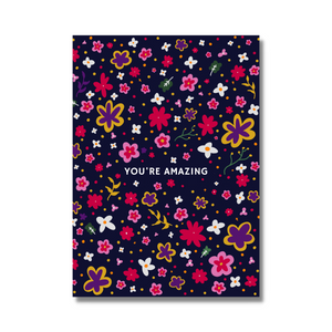 Dark Floral Greeting Card