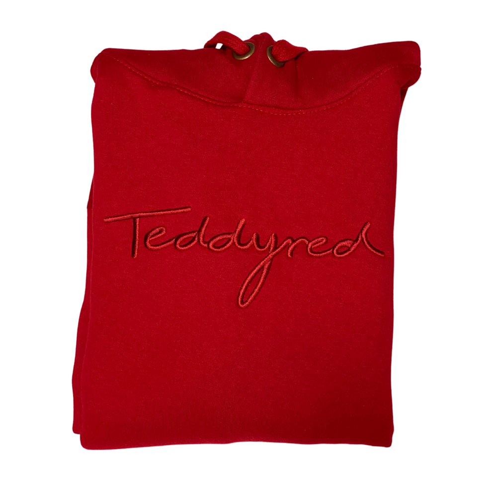 Red signature hoodie