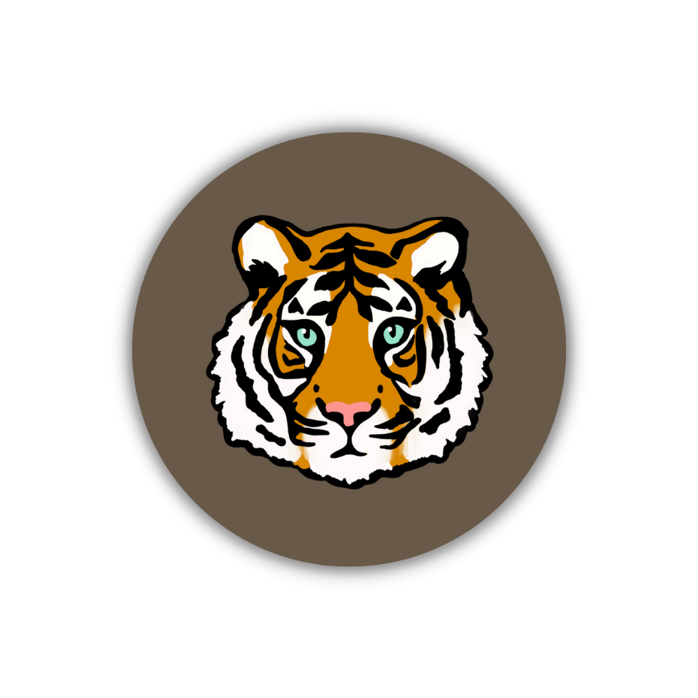 Tiger Button Badge