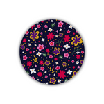 Dark Floral Button Badge