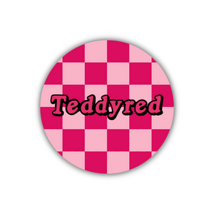 Teddyred Retro Button Badge