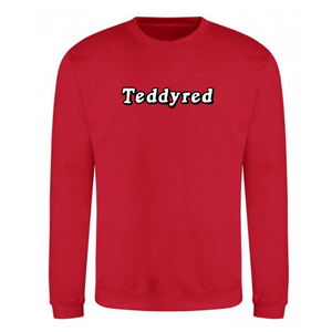 Red Icons Embroidered Sweatshirt