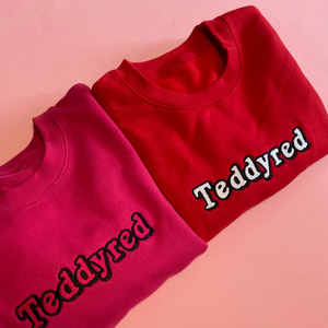 Red Icons Embroidered Sweatshirt