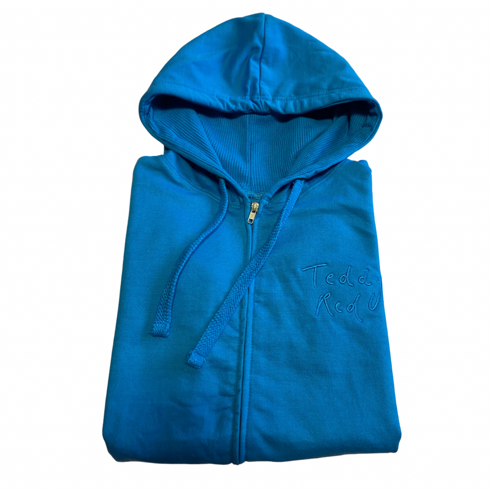 Turquoise Lightweight Zip Hoodie