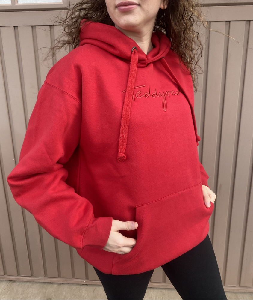 Red signature hoodie