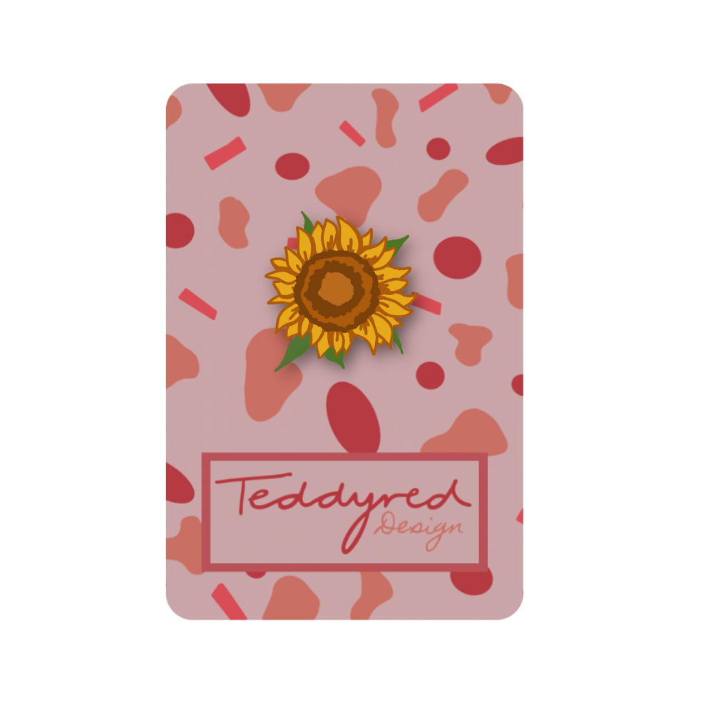 Sunflower Acrylic Pin Badge