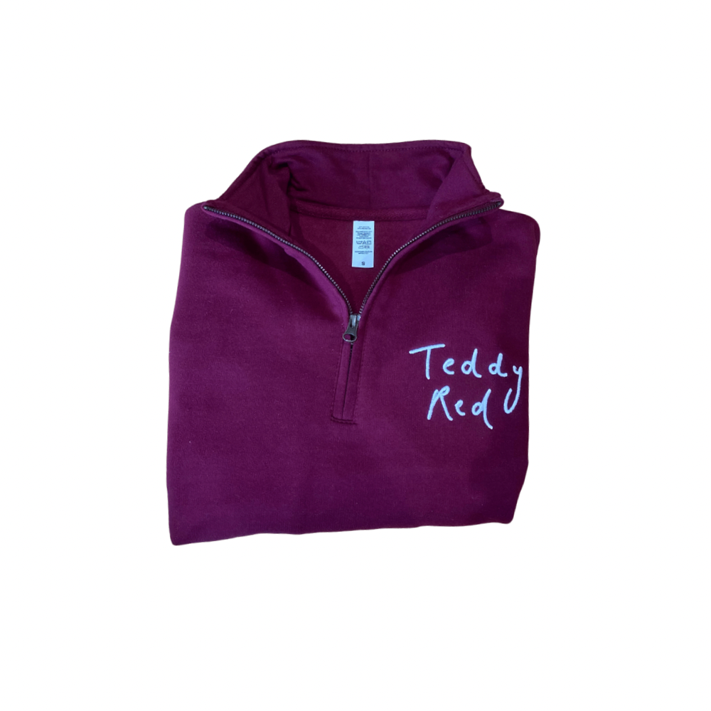 Burgundy 1/4 Zip Sweatshirt