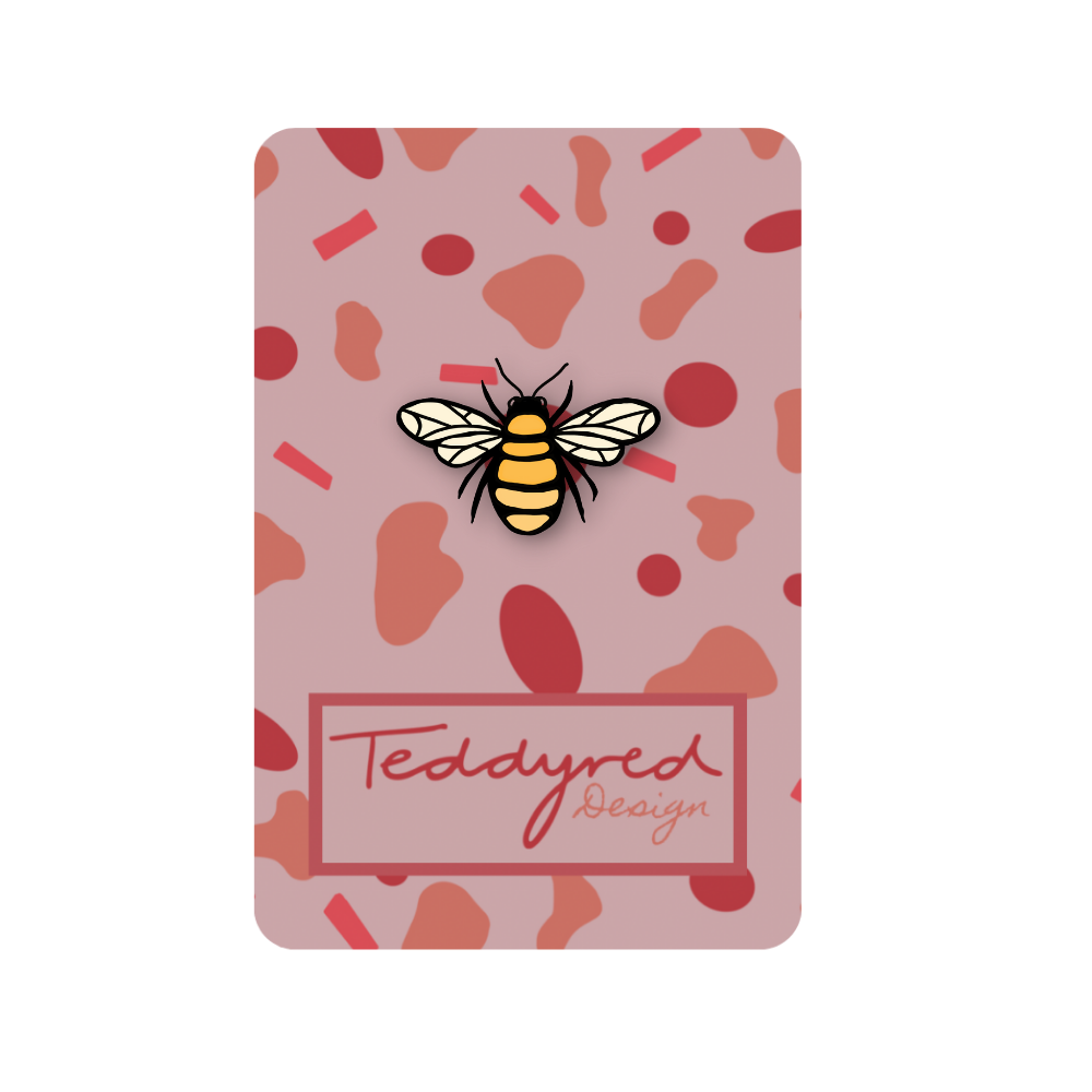 Bee Acrylic Pin Badge