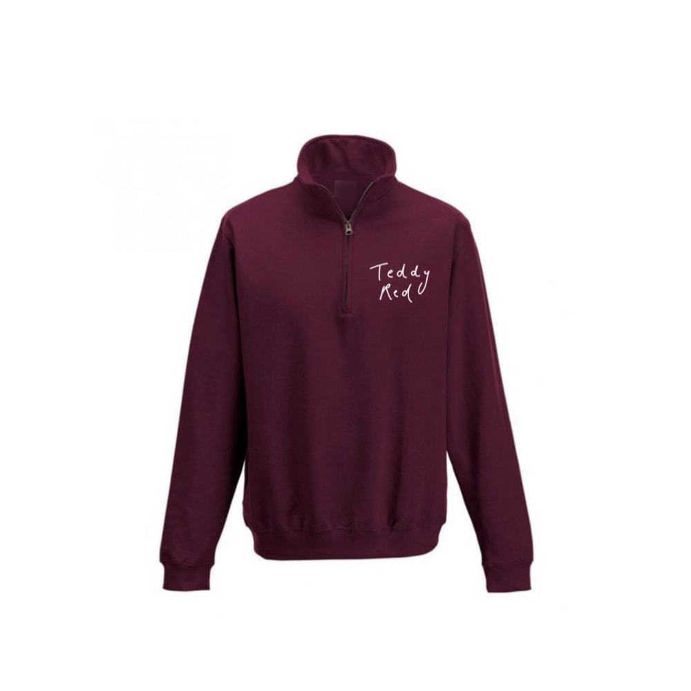 Burgundy 1/4 Zip Sweatshirt