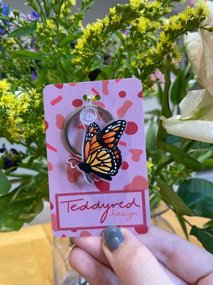 Monarch Butterfly Acrylic Keyring
